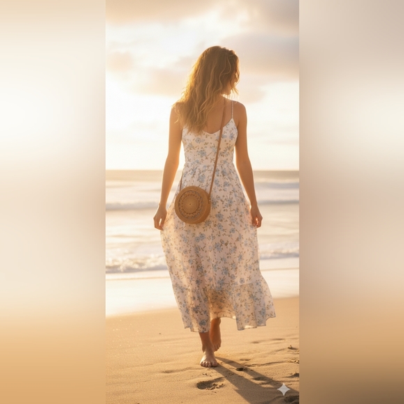 Source Unknown Small Handcrafted Tan Rattan Crossbody Bag ✨️GOOD CONDITION✨️ - Picture 2 of 9